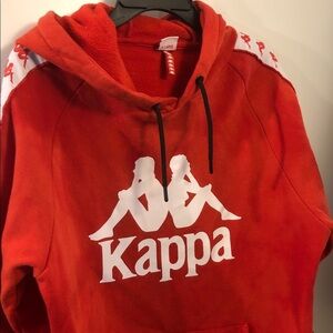 Kappa Bold Red Hoodie with White Logo